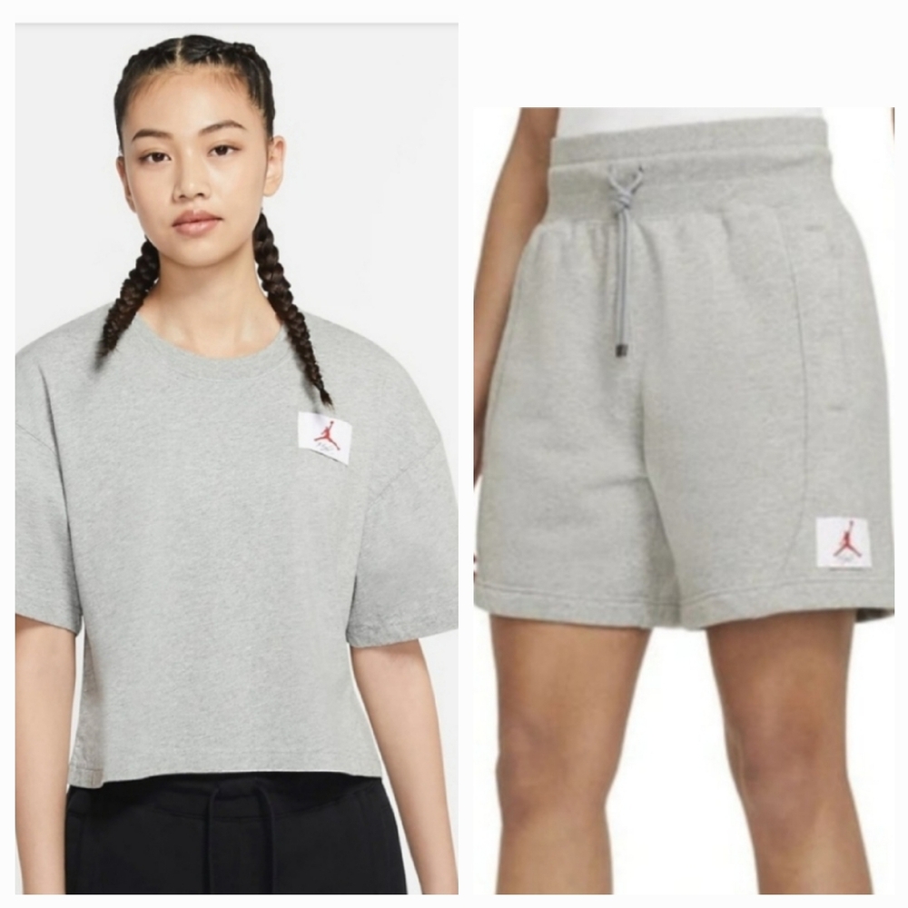 Women's Air Jordan Flight Crop Top & Shorts